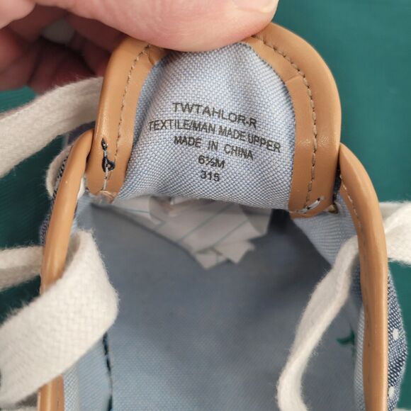 Tommy Hilfiger Women's Sneakers Tahlor, Blue Canvas, White Polka Dots, Size 6.5 - Picture 11 of 11